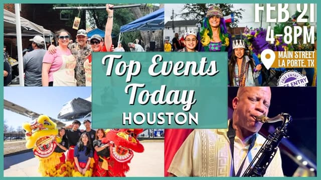 Looking for the Top 5 Events in Houston Today, Feb 21st? From Mardi Gras on Main La Porte, Kyle Turner Free Jazz Concert, and more exciting events!
