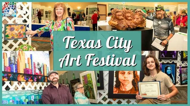 The 2026 Texas City Art Festival is officially open at the Doyle Convention Center.

Explore hundreds of original works from the 409 and beyond, ranging from photography to sculpture. Whether you are browsing the student art show or participating in an interactive workshop, there is something for everyone to enjoy.

Details:
Free Entry 
Adult and Student Juried Shows 
Interactive Artist Workshops

Viewing Hours:
Sunday: 1 PM – 4 PM Monday – Wednesday: 10 AM – 8 PM

Stop by and help us celebrate the local art scene.
#TexasCityArt #ArtFest2026 #FreeHouston #GulfCoastArt #ArtistLife