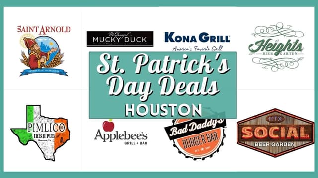 Looking for the best St. Patrick's Day deals in Houston? From green beer to free doughnuts, we've verified 60+ food and drink specials for 2026!