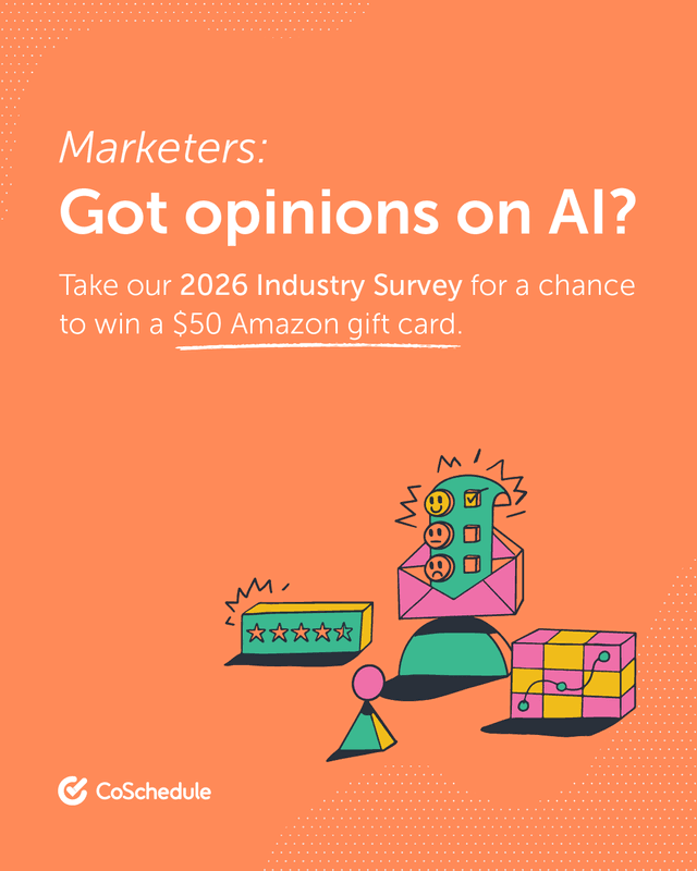 The marketing world shifted rapidly in 2025, and we're all relearning what moves the needle.
We want to hear from you: What's working, what's not, and what are you prioritizing in 2026?
We'd love for you to share your insight in our marketing industry survey.
Find the survey in our bio now!